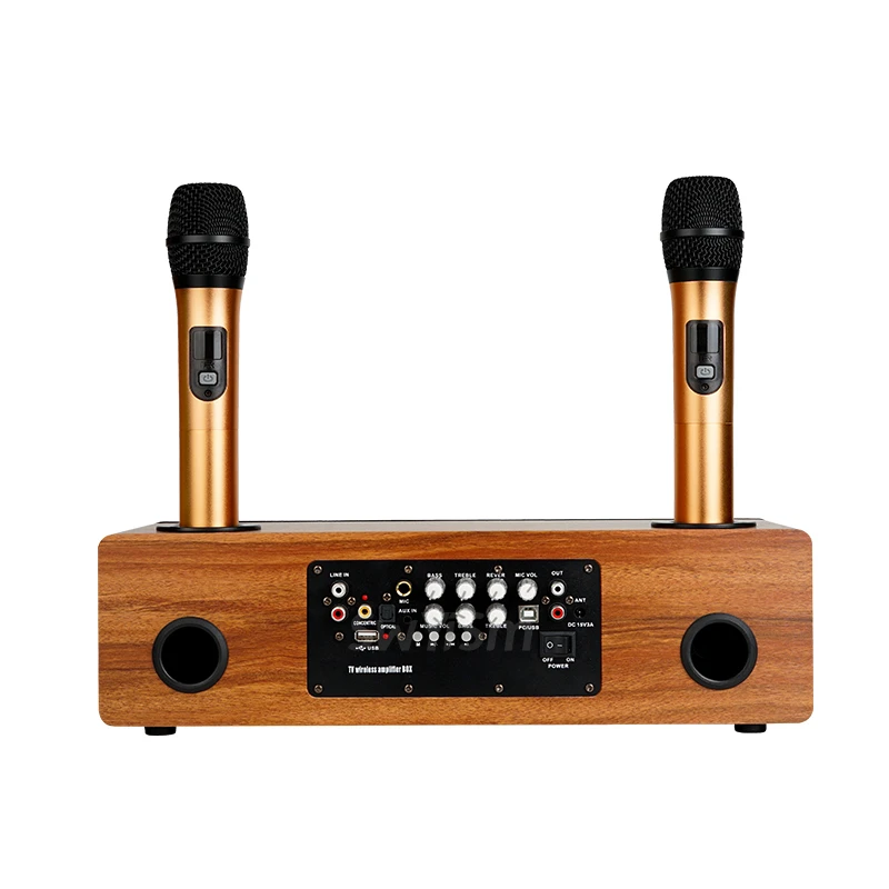 120 W Profesjonalny System Karaoke Audio Zestaw UHF Ręczny Mikrofon Bezprzewodowy Głośnik Bluetooth Dla Wieczorne Spotkania Domowy TV Kino Obraz 1