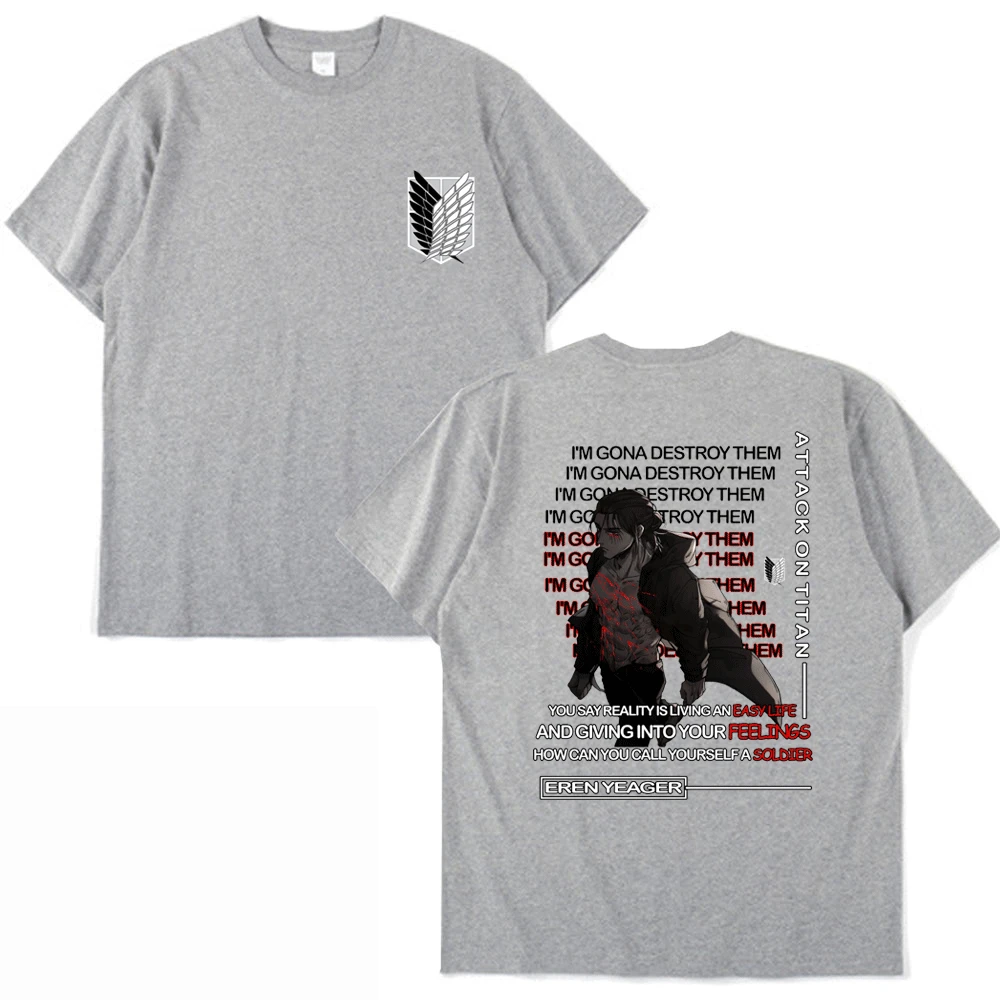 Attack on Titan Koszulka Męska Damska Casual Bawełniana Koszulka Z Krótkim Rękawem, Anime, Manga AOT Levi Ackerman Koszulki Temat t-shirt Odzież Obraz 4