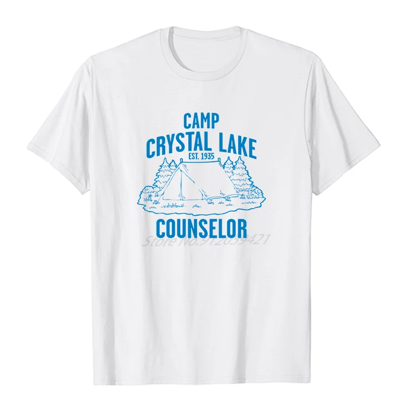 Camp Crystal Lake diy t-shirt z graficznym nadrukiem, t-shirty оверсайз, Meble ubrania w stylu Harajuku, Letnia koszulka z okrągłym dekoltem, odzież Męska Obraz 0