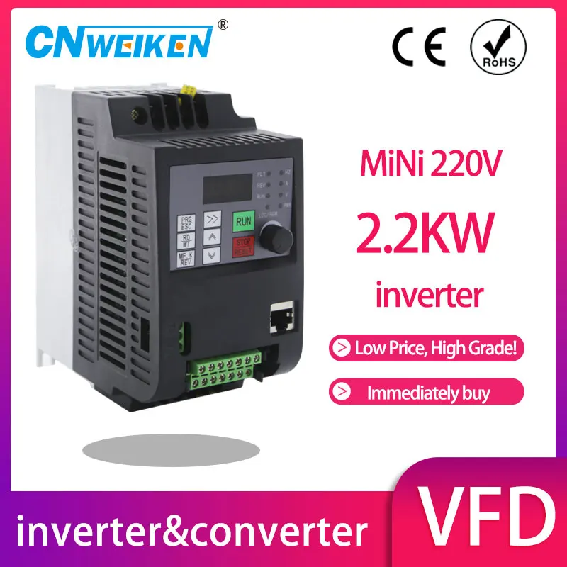CNC VFD 220 1.5 kW 2.2 kw 4.0 kw 5.5 kw 7.5 kw przetwornik częstotliwości regulowany Silnik Napędowy Falownik Przemiennik do Sterowania Prędkością Obrotową Silnika Wrzeciona Obraz 0