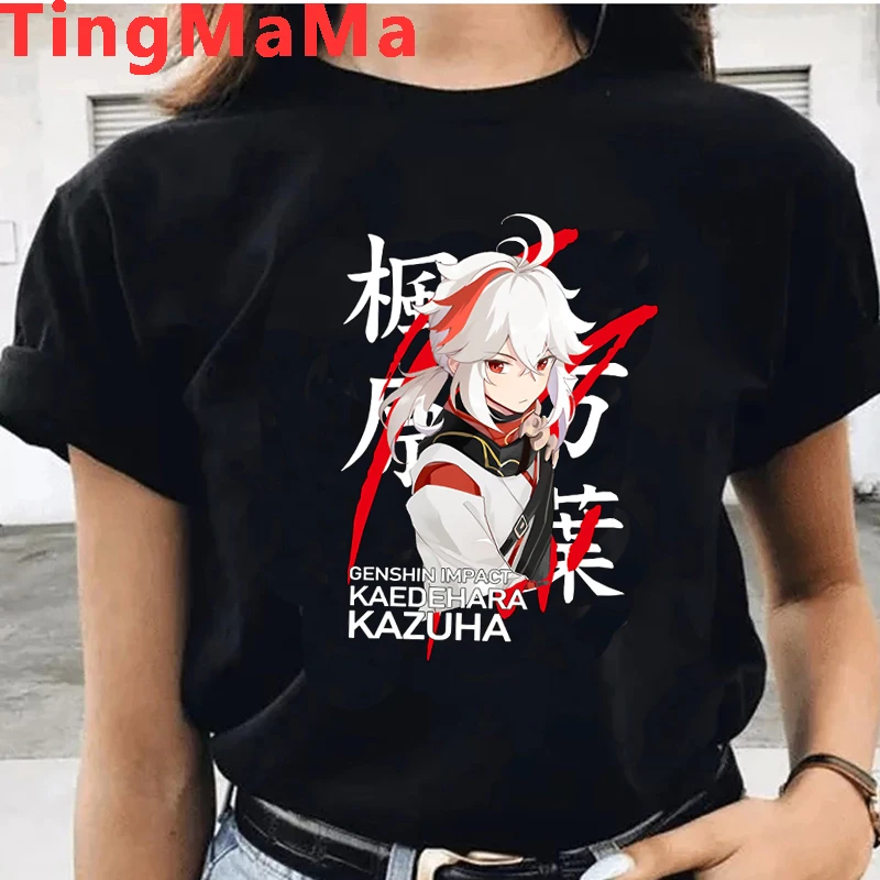 Gorąca Genshin Impact Koszulka Męska Kawaii Hu Tao Graficzne Koszulki Xiao Kaedehara Kazuha Koszulka Unisex Hip-Hop Topy Harajuku Koszulka Męska Obraz 1