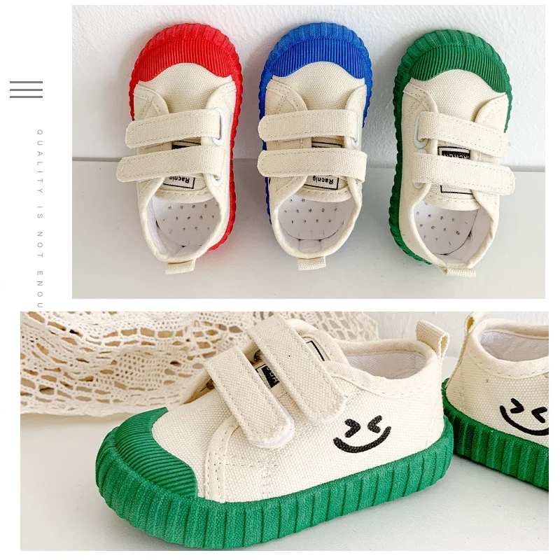 Plac na płótnie buty 2022 r., Jesienna Nowa Koreańska buty dla dzieci dla dziewczynek, obuwie Antypoślizgowe, buty z miękką podeszwą dla chłopców buty dla dzieci 1-9 lat Obraz 1
