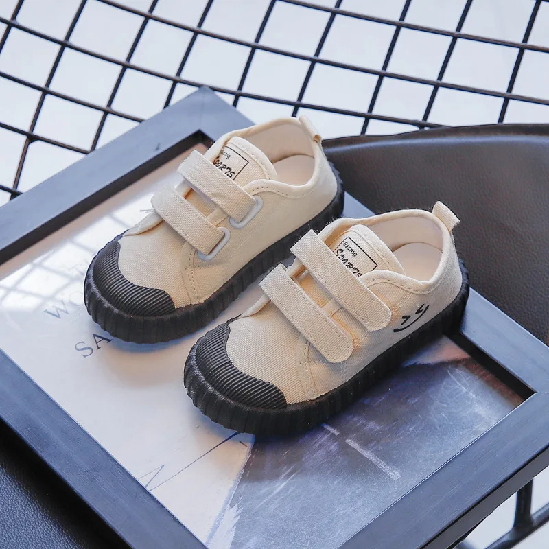 Plac na płótnie buty 2022 r., Jesienna Nowa Koreańska buty dla dzieci dla dziewczynek, obuwie Antypoślizgowe, buty z miękką podeszwą dla chłopców buty dla dzieci 1-9 lat Obraz 4