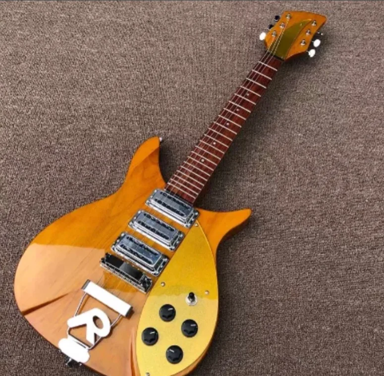 Rick 325 Gitara Johna Lennona 527 mm Długość osi 21 Lad 3 Tostera Przetworniki Rickenbacker Czarny Kolor Naturalny Obraz 5