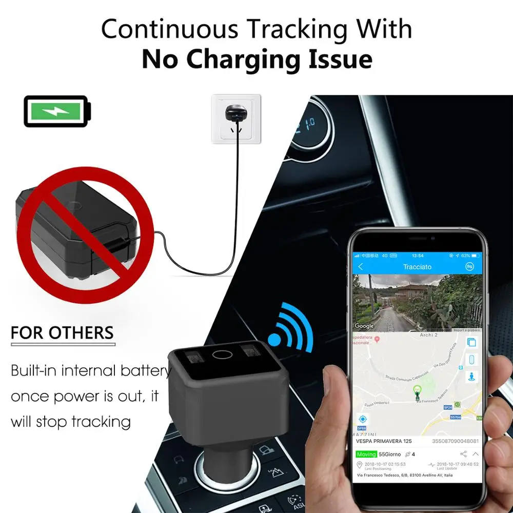 Zapalniczki samochodowej USB GPS Tracker HVT001 Głosowe Monitor z dwoma portami USB do Ładowarki do Telefonu Ukryte SOS Słuchanie Противоугонного APLIKACJI Obraz 1